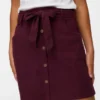 Vmvilja Cord-Minirock mit hoher Taille als Short