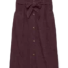 Vmvilja Midi-Rock aus Cord mit hoher Taille