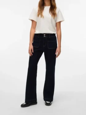 Vmvivianne Jeans mit hoher Taille und ausgestelltem Schnitt